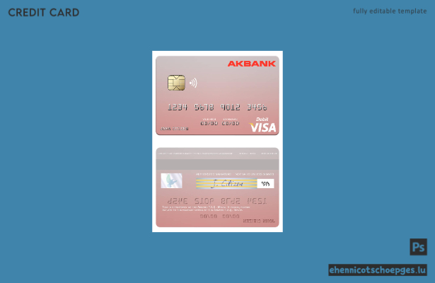 Beispielvorschau der Malta Akbank T.A.S. Visa-Debitkarte